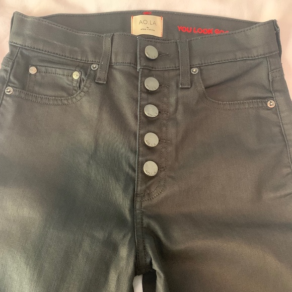 Alice and Olivia Good Exposed Button Skinny Jeans - Picture 3 of 5